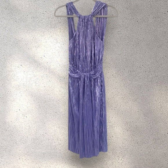 Sabina Musayev Shiraz Shimmering Purple Halter Dress Size Large - Picture 6 of 11